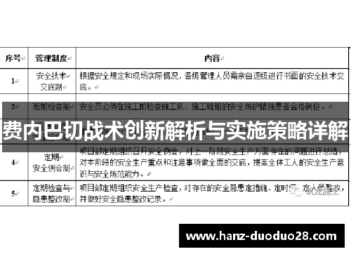 费内巴切战术创新解析与实施策略详解